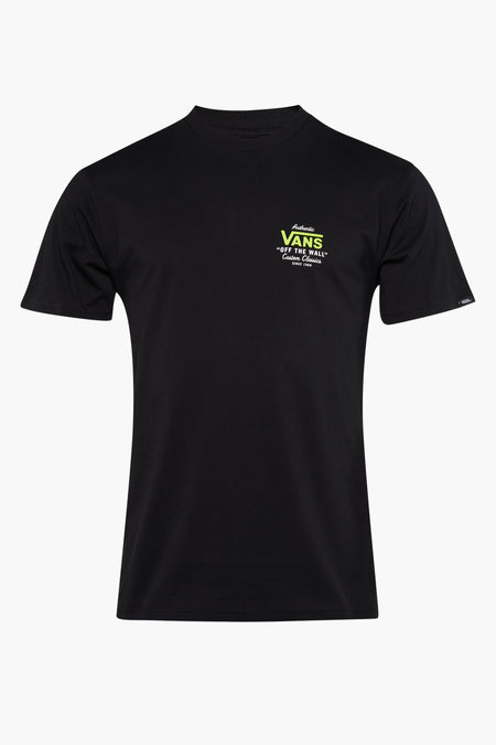 Zwart T-shirt van VANS “OFF THE WALL” met een logo op de borst.