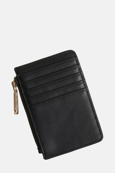 Zwarte portemonnee van VALENTINO BAGS met rits en meerdere kaartvakken.