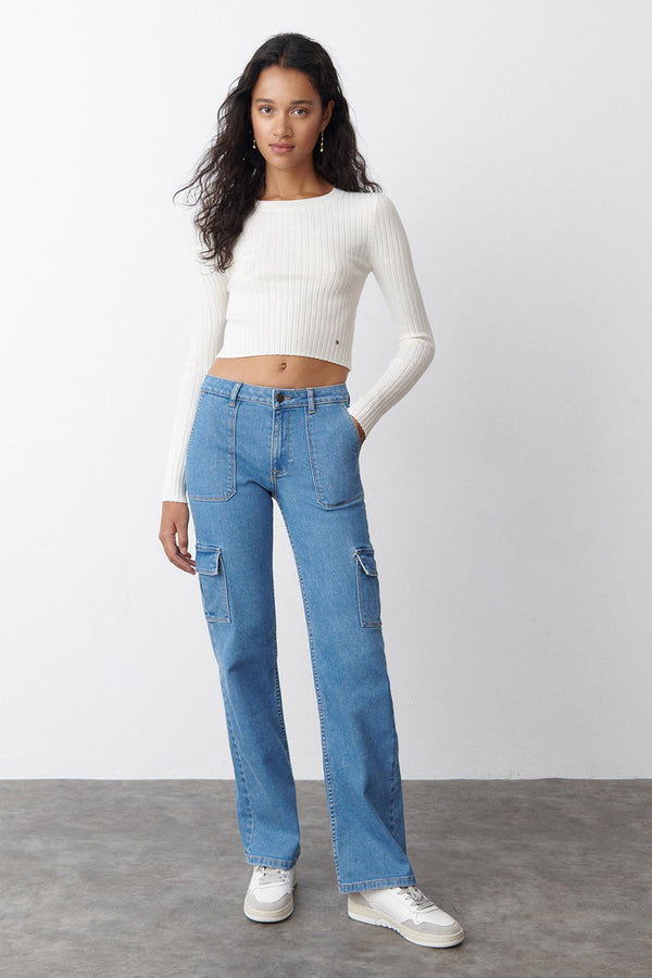 Jeans straight Mid blue denim - BROWNIE
