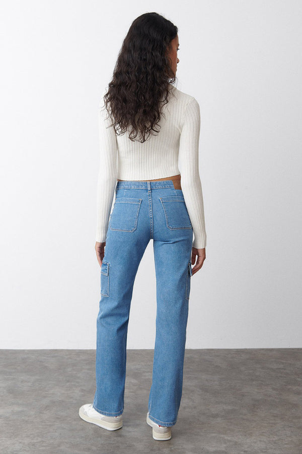 Jeans straight Mid blue denim - BROWNIE