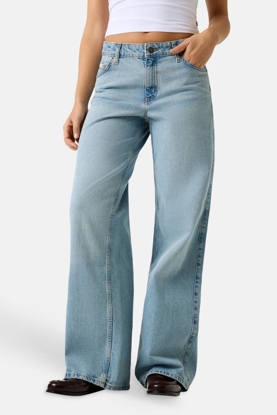 Jeans wide light blue denim - Guess®