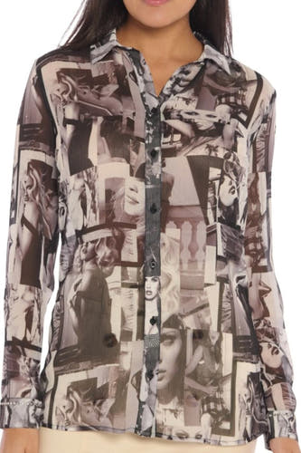 Blouse met lange mouwen - zwart