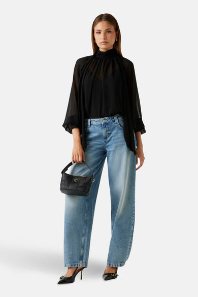 Blouse à manches longues - noir