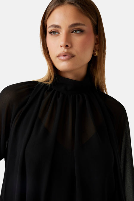 Blouse met lange mouwen - zwart