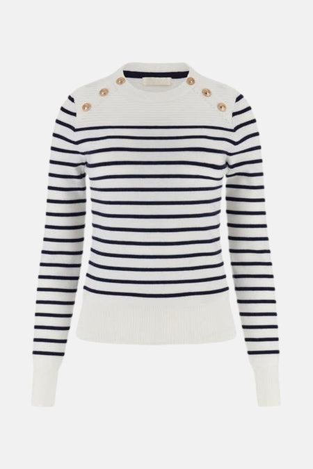 Pull met ronde hals - Wit