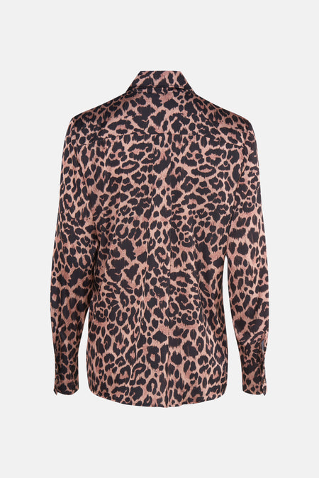 Blouse met lange mouwen - bruin