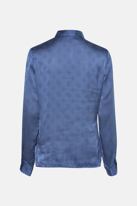 Blouse met lange mouwen - blauw