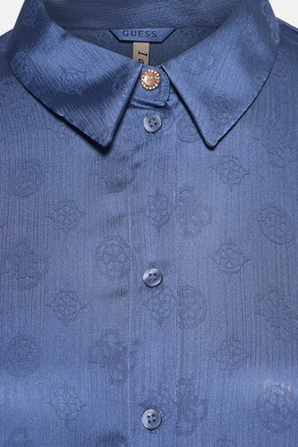 Blouse met lange mouwen - blauw - Guess®