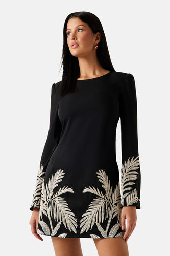 Kleedje met lange mouwen zwart Guess® ZEB - Main Image