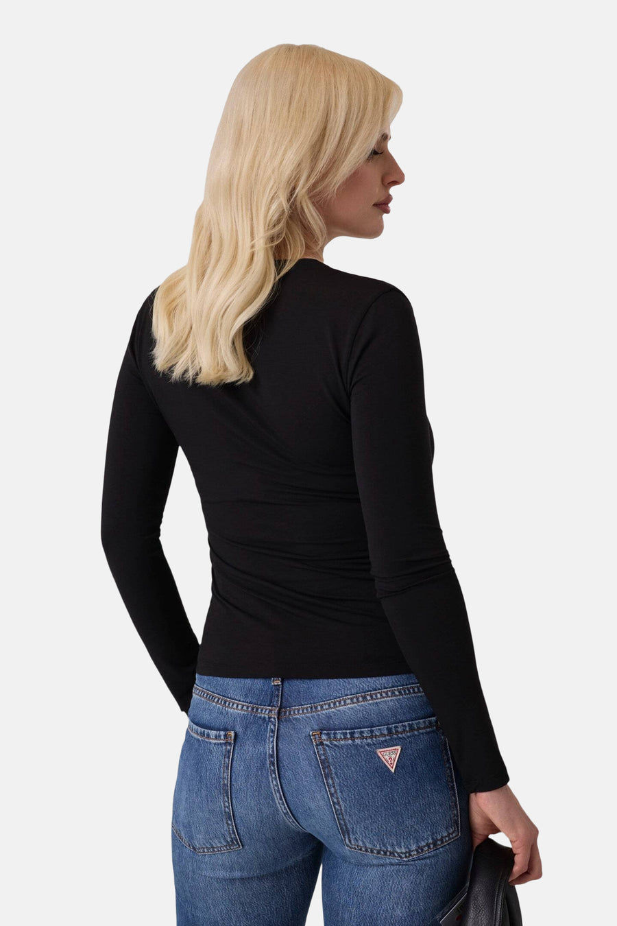 Top uni manche longue noir - Guess®