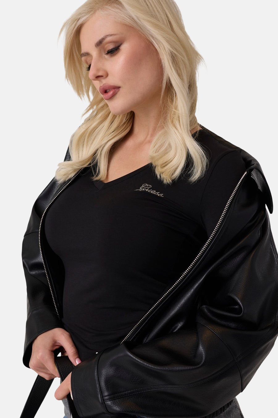 Top uni manche longue noir - Guess®
