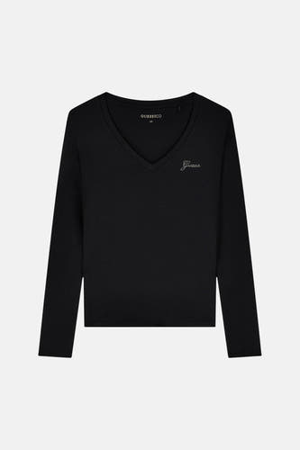 Top uni manche longue noir - Guess®