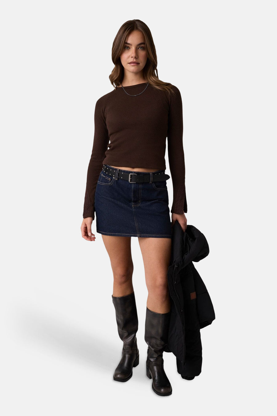 Trui met ronde hals bruin - Guess®
