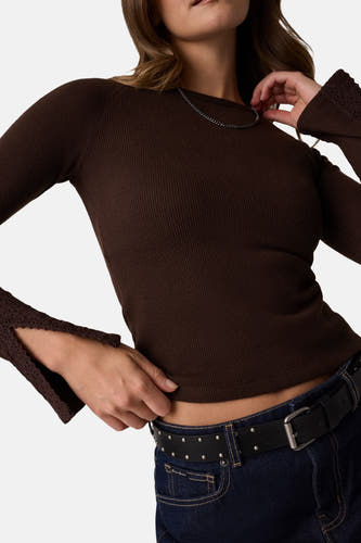 Trui met ronde hals bruin - Guess®