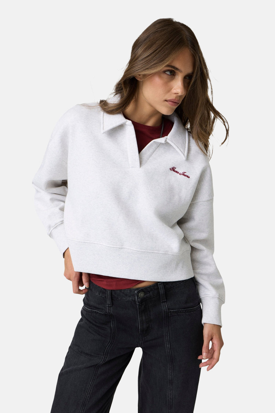 Sweater met ronde hals grijs - Guess®