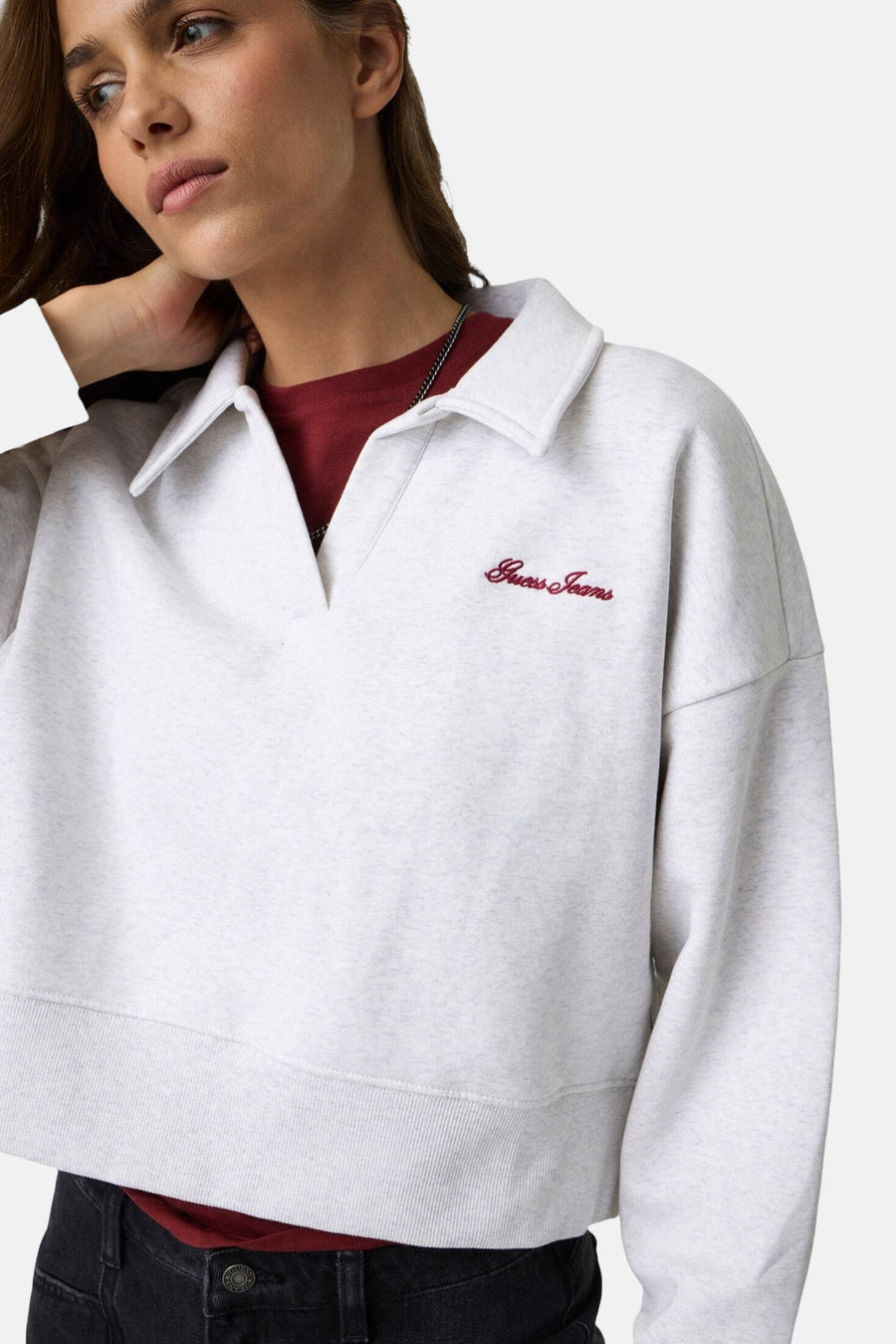 Sweater met ronde hals grijs - Guess®