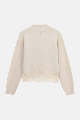 Pull col O - beige