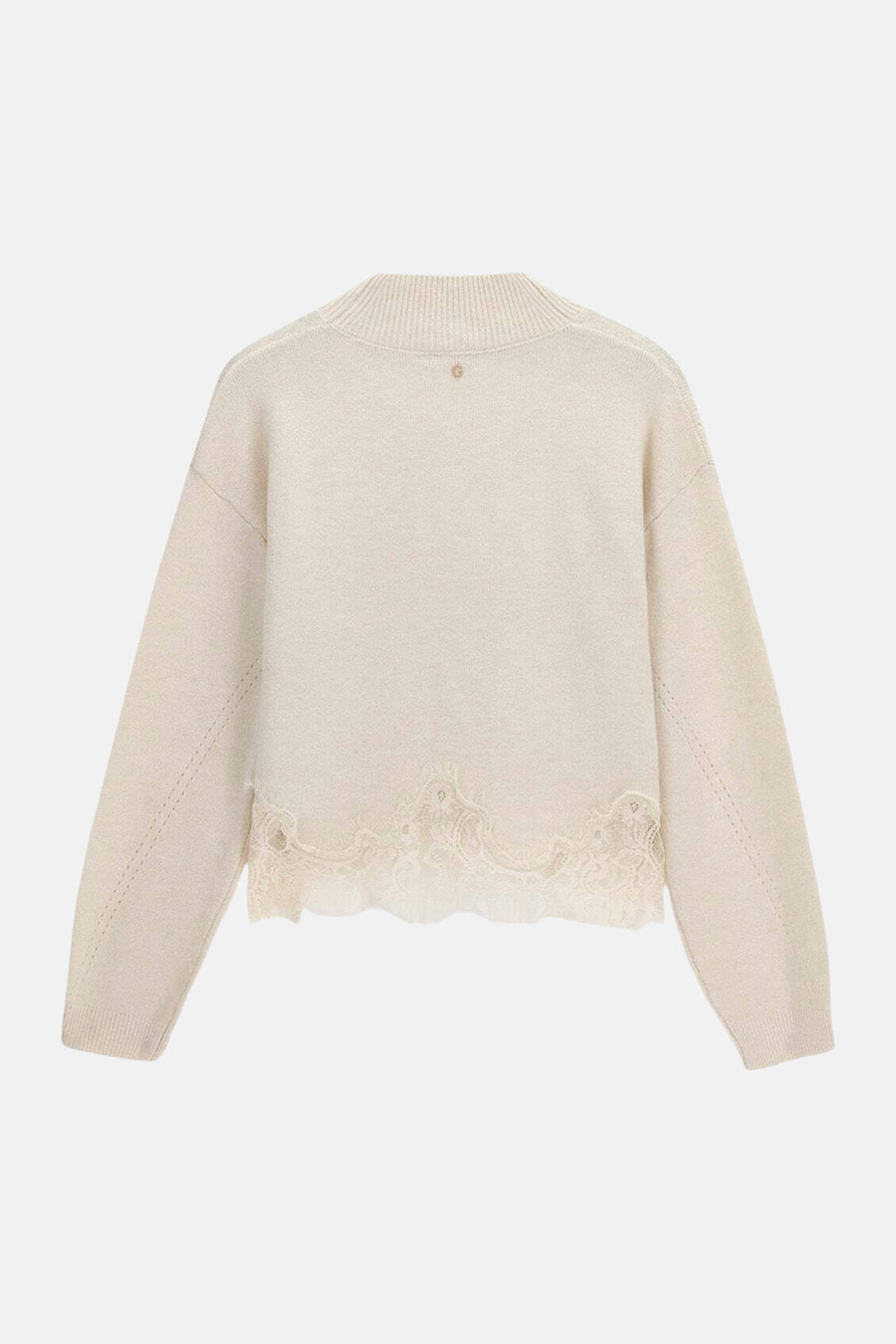 Pull col O - beige