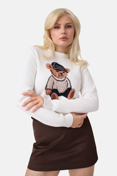 Trui met ronde hals ecru - Guess®