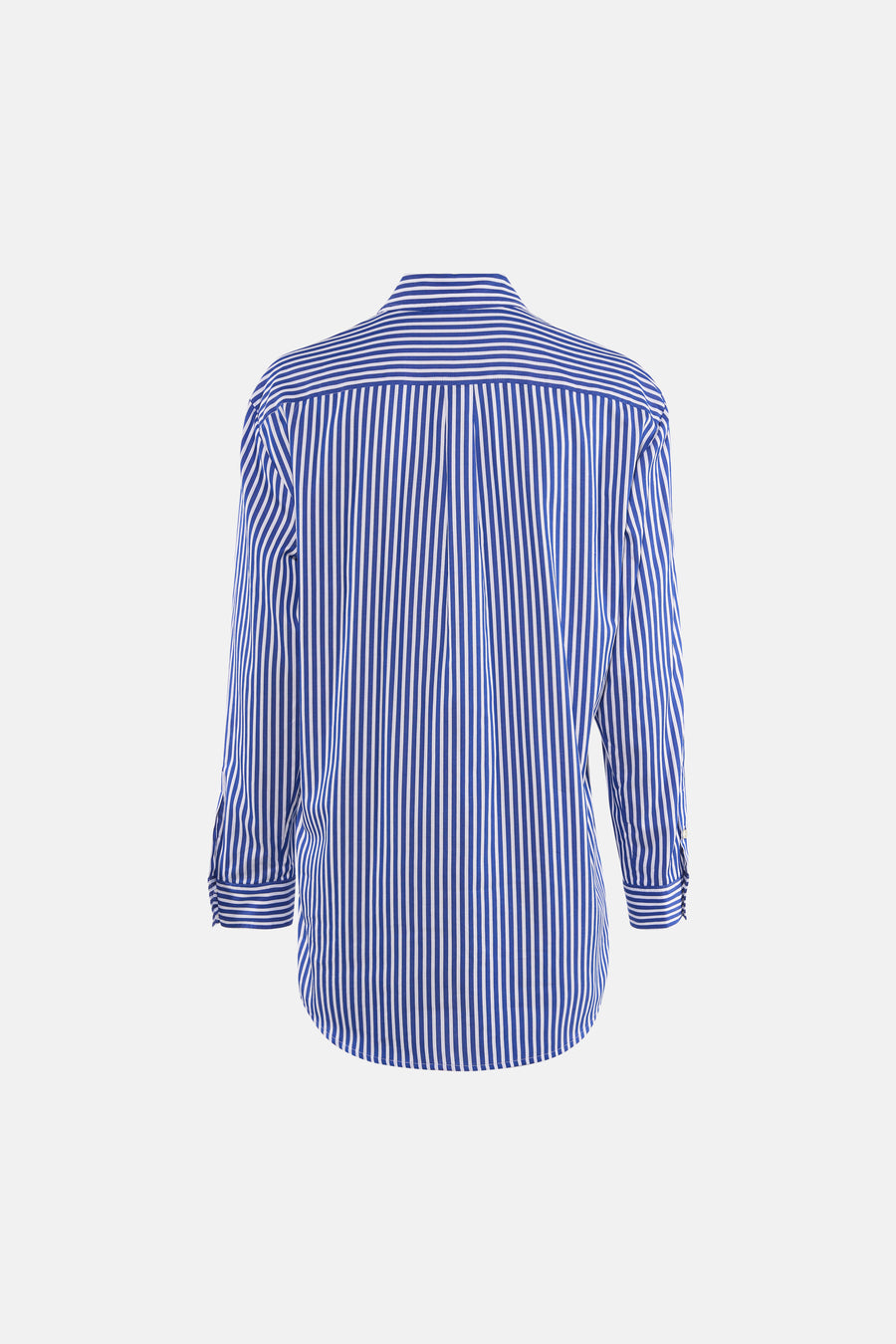 Chemise rayée bleue à manches longues de Guess®, avec fermeture boutonnée et poignets.