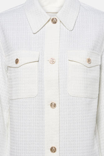 Chemise blanche Guess®, avec boutons dorés et poches poitrine.