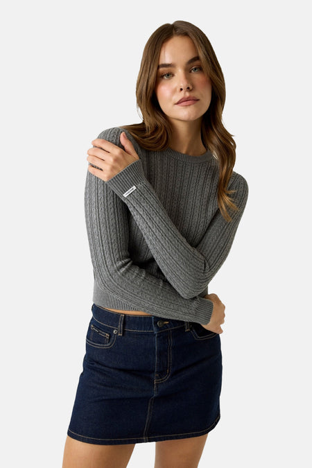 Trui met ronde hals grijs - Guess®