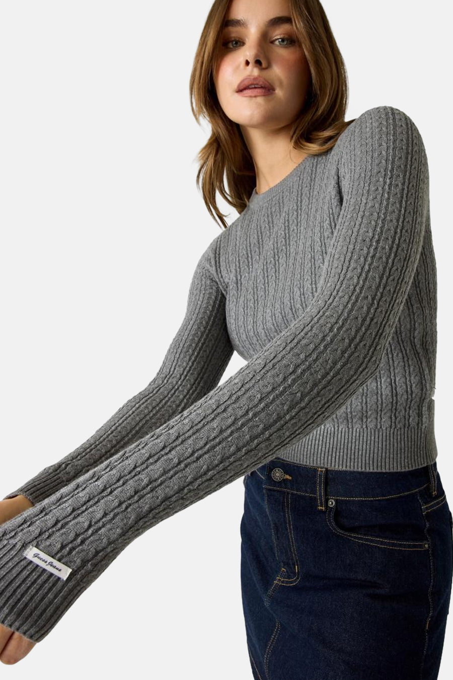 Pull col O gris - Guess®