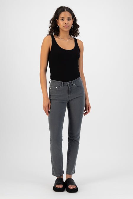 Straight jeans - dark grey denim