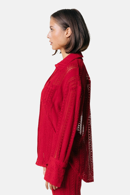 Hemd (lange mouwen) Rood - COLOURFUL REBEL