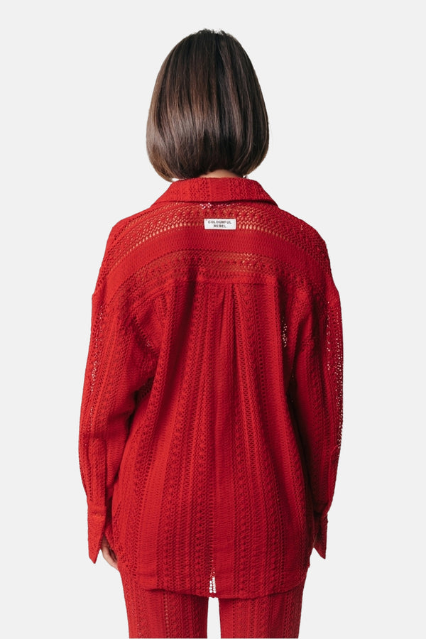 Hemd (lange mouwen) Rood - COLOURFUL REBEL