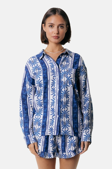Hemd (lange mouwen) Blauw - COLOURFUL REBEL