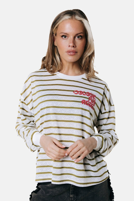 T-shirt (lange mouwen) wit - COLOURFUL REBEL