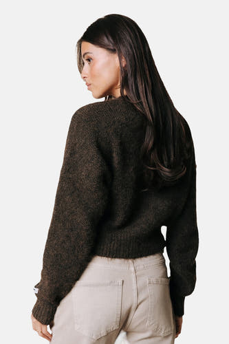 Cardigan brun - COLOURFUL REBEL