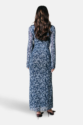 Kleedje met lange mouwen - blauw - COLOURFUL REBEL