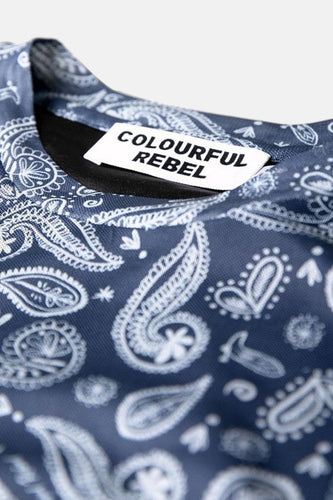 Kleedje met lange mouwen - blauw - COLOURFUL REBEL