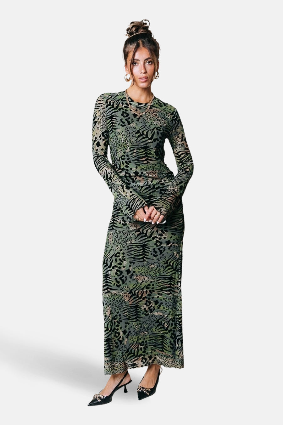 Robe à manches longues - vert - COLOURFUL REBEL