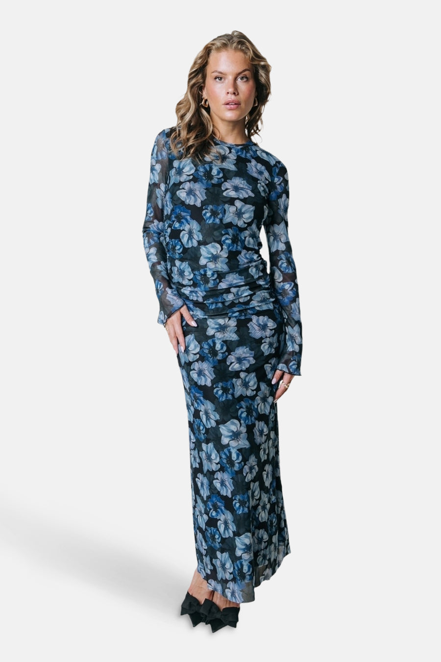 Kleedje met lange mouwen - blauw - COLOURFUL REBEL