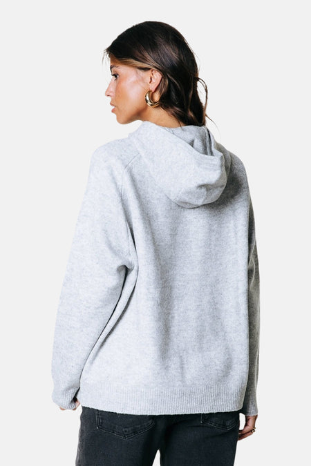 Pull met kap - grijs