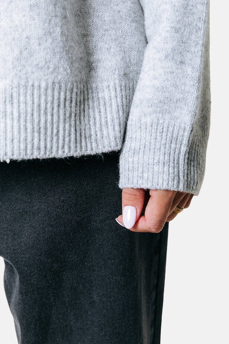 Pull met kap - grijs