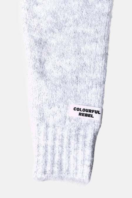 Pull met ronde hals - grijs
