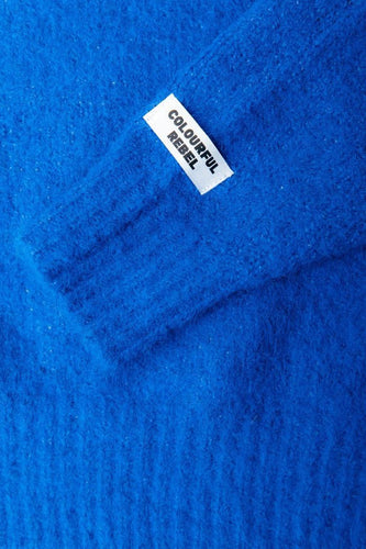 Pull à col rond - bleu - COLOURFUL REBEL