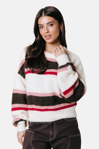 Pull col O blanc - COLOURFUL REBEL