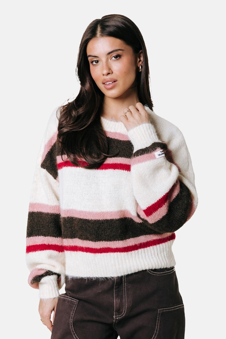 Pull col O blanc - COLOURFUL REBEL