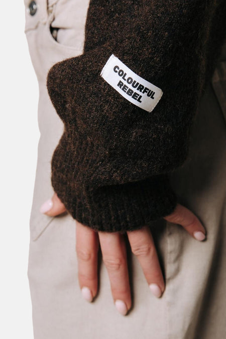 Pull col O - brun