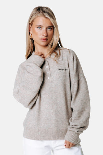 Pull col O beige - COLOURFUL REBEL