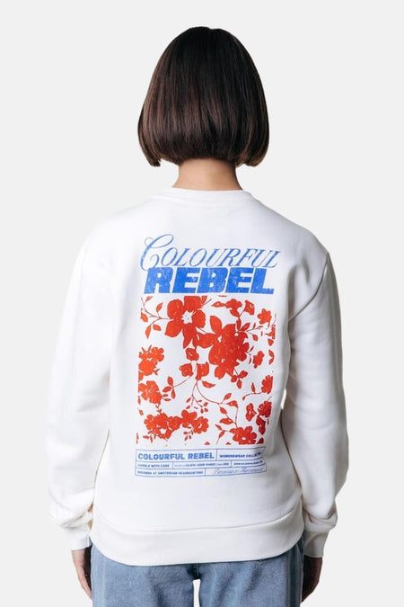 Sweater met ronde hals wit - COLOURFUL REBEL