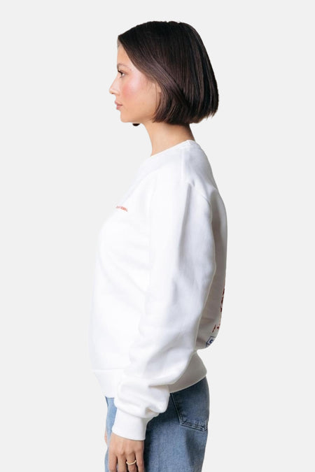 Sweater met ronde hals wit - COLOURFUL REBEL