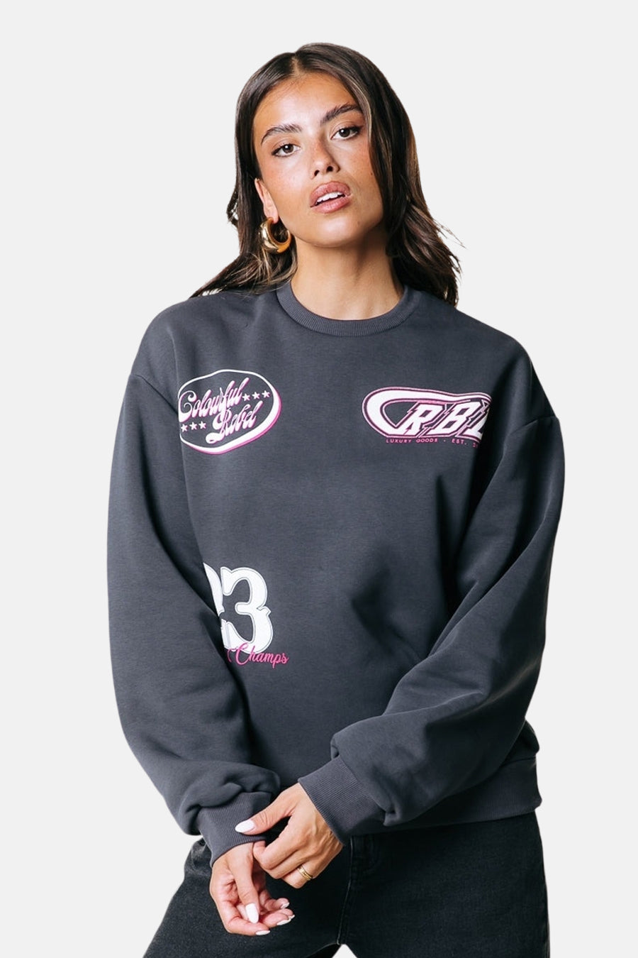 Sweater - grijs - COLOURFUL REBEL