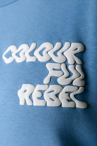 Sweater O hals - Light Grey Blue