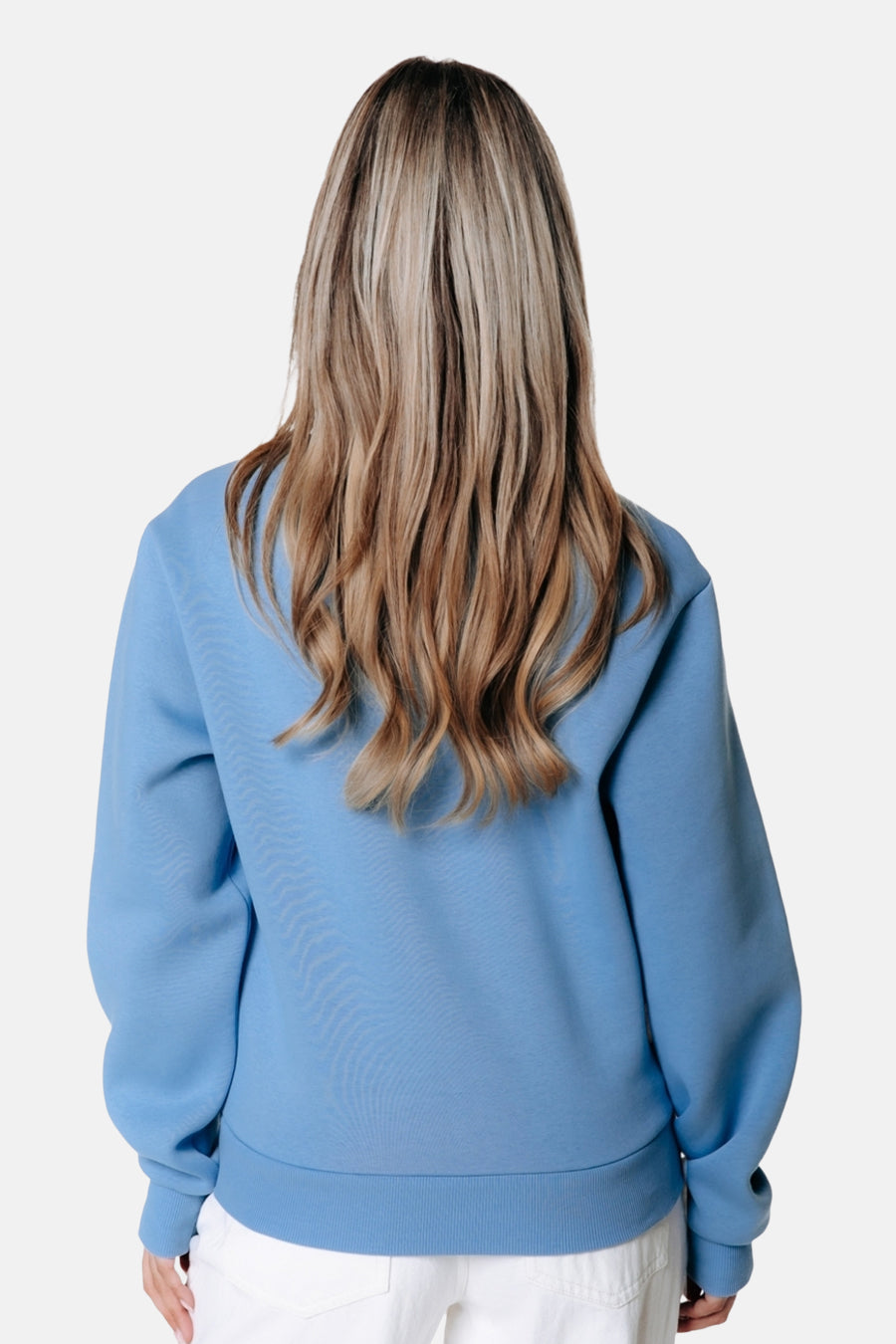 Sweater O hals - Light Grey Blue
